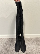 Ivanka Trump Size 10  Women's Black Suede Over-the-Knee Boots