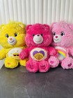 3x CARE BEARS LOT - PLUSH Cheer Bear, Funshine Bear, Shine Bright Bear TOYS