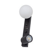 Wandlampe Wandleuchte Glas Metall Usb-Ladefunktion Schalter GU10 + G9 Spot