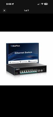 10 Port 2.5Gb Unmanaged PoE Switch with 8*2.5G Base-T PoE Ports, 2*10G SFP F3G