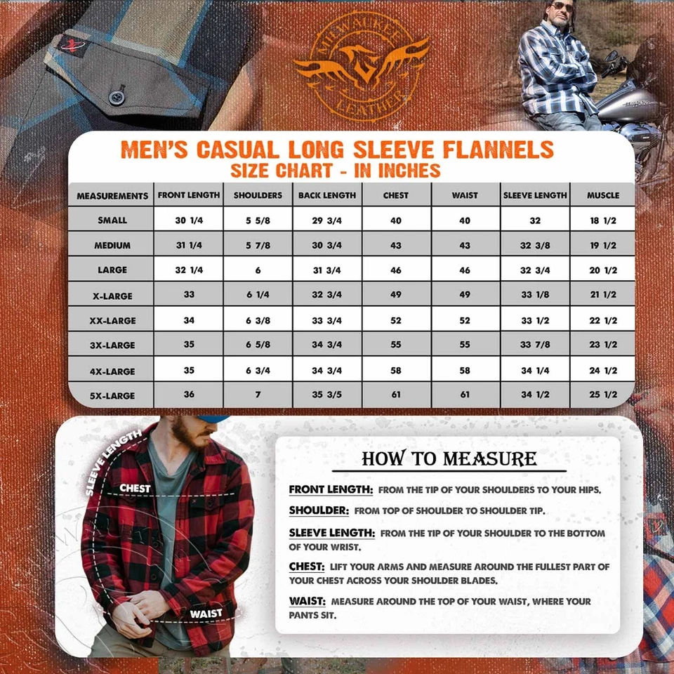 Milwaukee Leather 11667 Men's Brown and Beighe Long Sleeve Cotton Flannel Shirt - Image 3 of 4