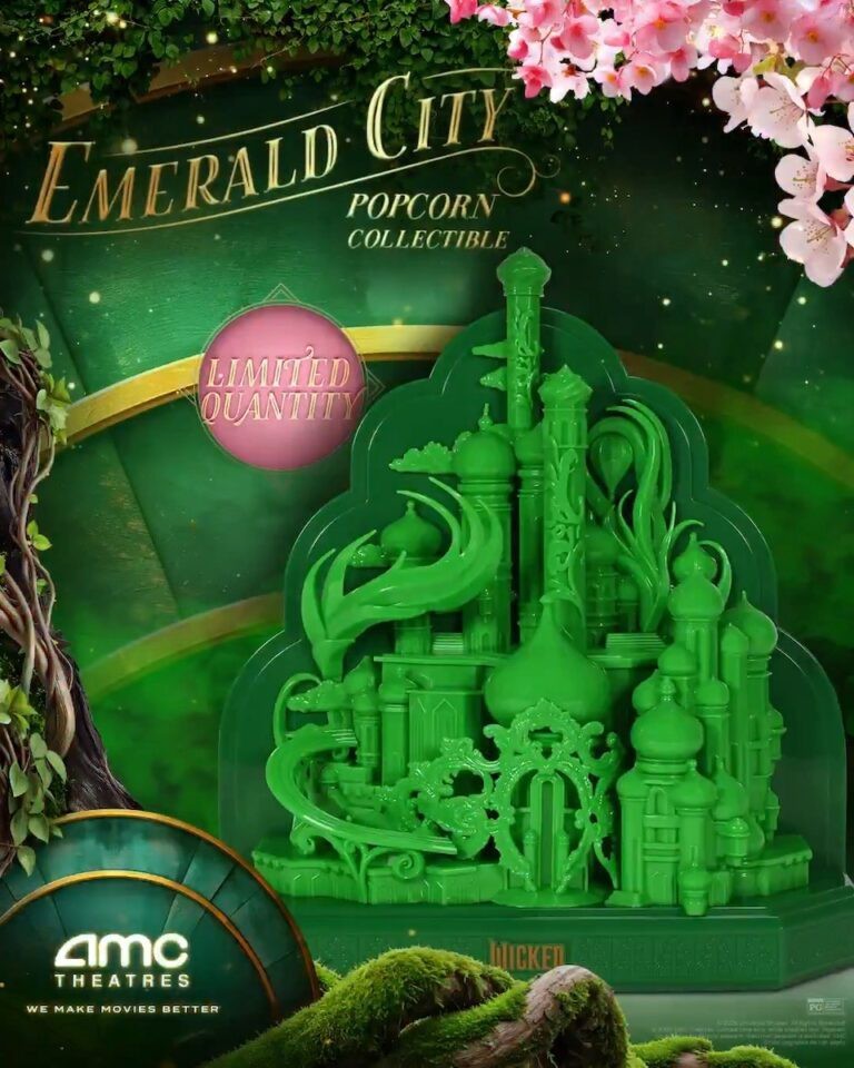 Wicked For Good 2025 Emerald City Popcorn Bucket AMC Theater Presale wicked-for-good-2025-emerald-city-popcorn-bucket-amc-theater-presale