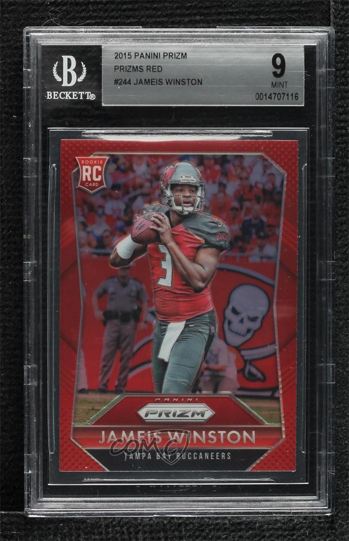 2015 Panini Prizm Rookies Red Jameis Winston #244 BGS 9 MINT Rookie RC 1lc0