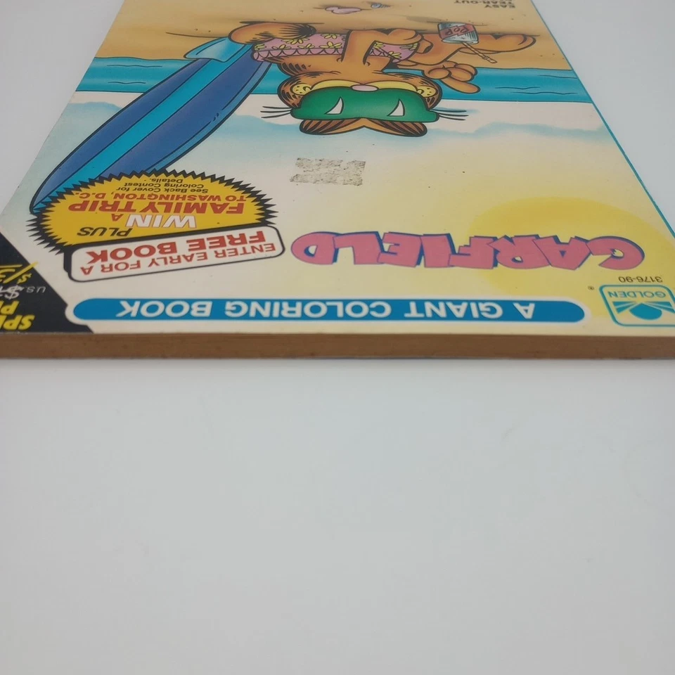 Garfield A Giant Coloring Book 1990 Golden Unused Easy Tear Out Pages Vintage  Foto 3 de 4