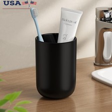 Dual-Sided Non-Slip Bathroom Tumbler Easy Clean Toothbrush Holder Durable Cup US