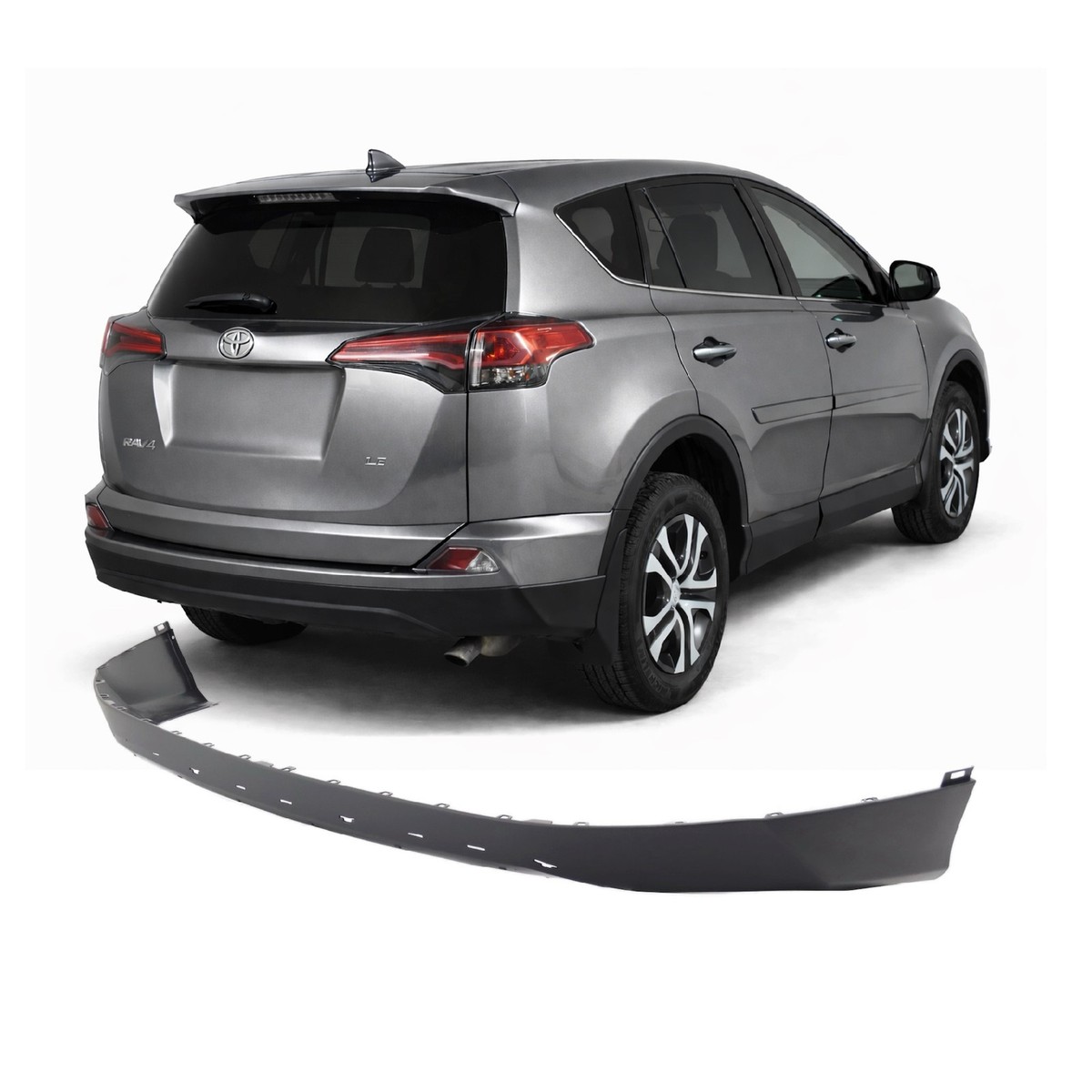 Rear Lower Bumper Cover for 2016-2018 Toyota RAV4 521690R010