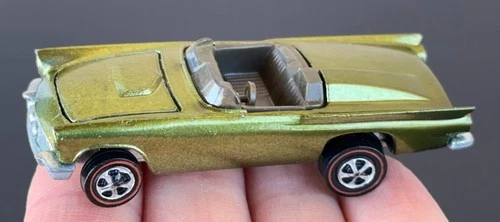 Vintage Hot Wheels Redline 1969 Olive Classic ’57 T-Bird - Dark Int, High Grade!