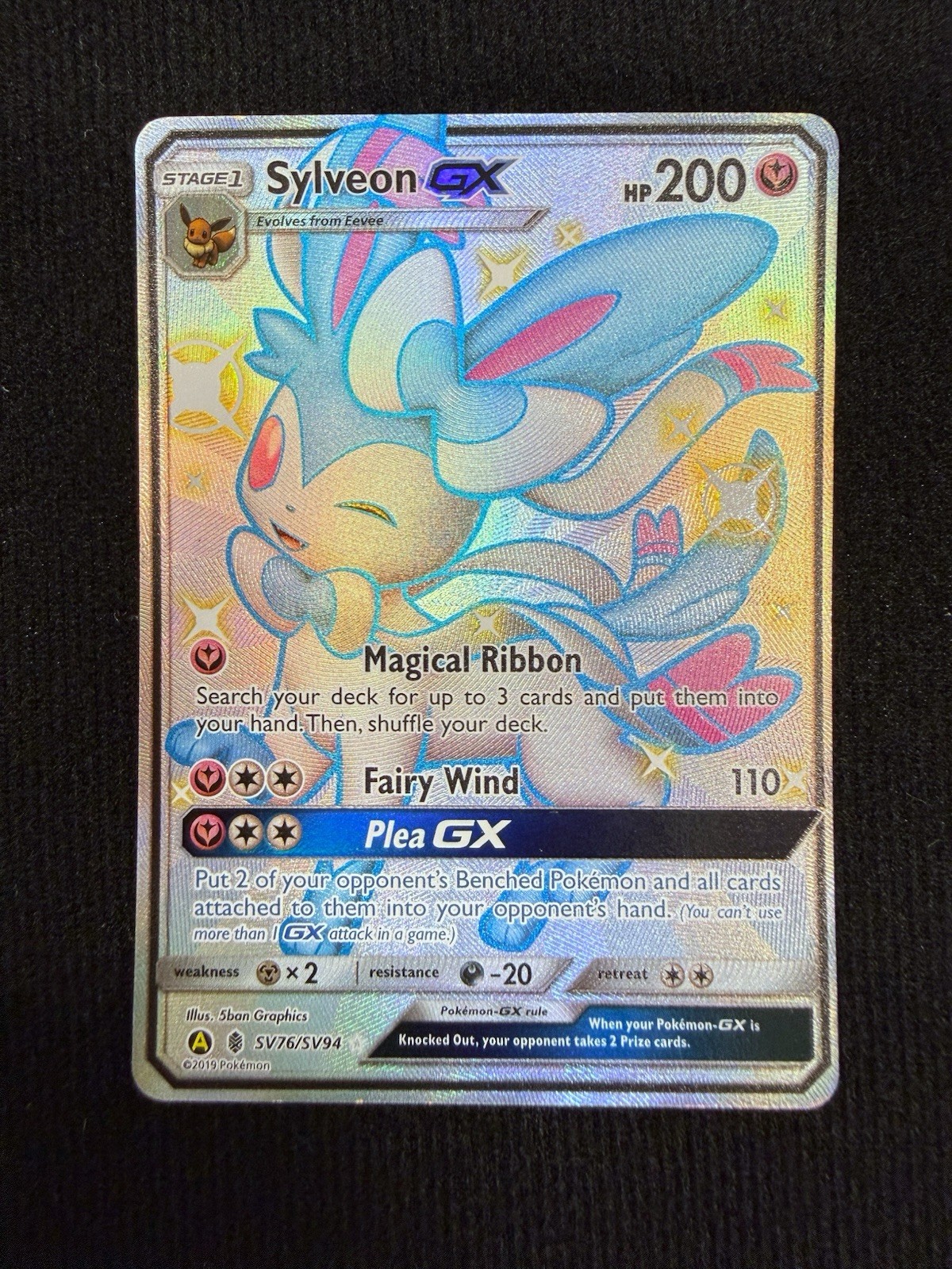 Pokémon Sylveon GX Full Art Ultra Rare Holo TCG Card SV76 SV94