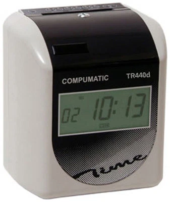 NEW COMPUMATIC TR440d HEAVY DUTY TIME CLOCK + 250 CARDS + 10 CARD RACK + RIBBON