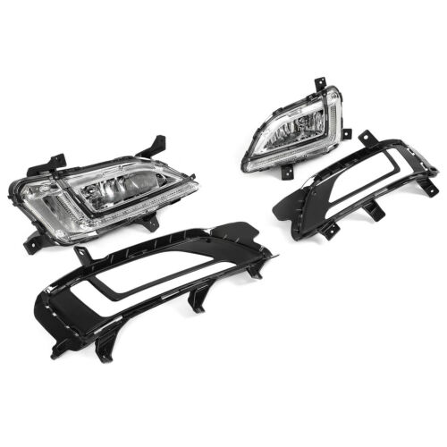 For 2019 2020 2021 Hyundai Tucson LED Fog Lights Front Bumper Lamps with DRL - Picture 14 of 22