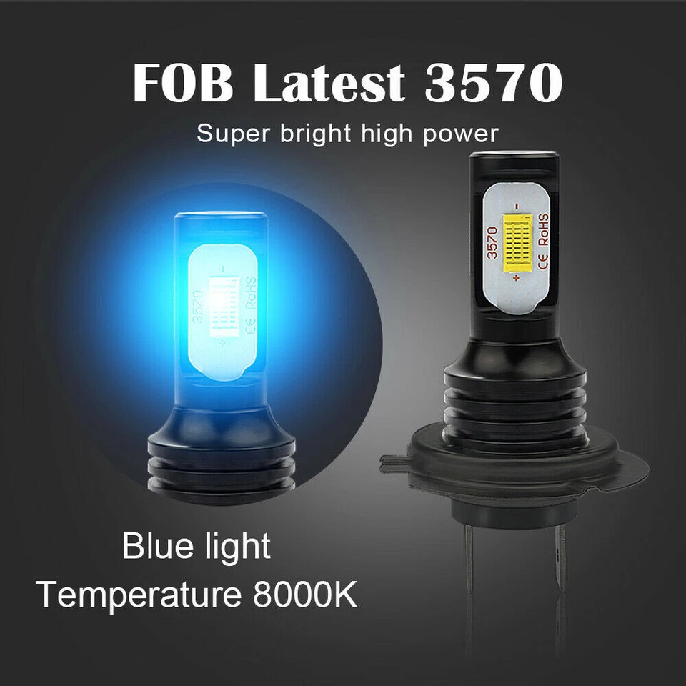 Kit de faros LED 4x 8000K bombillas de haz alto y bajo H7+ H7 para BMW X3 2004-2016 Foto 2 de 4