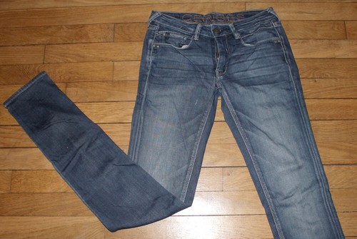 Jeans Slim Femme Le Temps Des Cerises - Taille 34 (W25 L34) - Bleu Délavé - Coton élastique