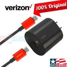 OEM Verizon Fast Charger + 6FT USB-C Cable Kit for Galaxy S23/S22/S21/S20/Ultra