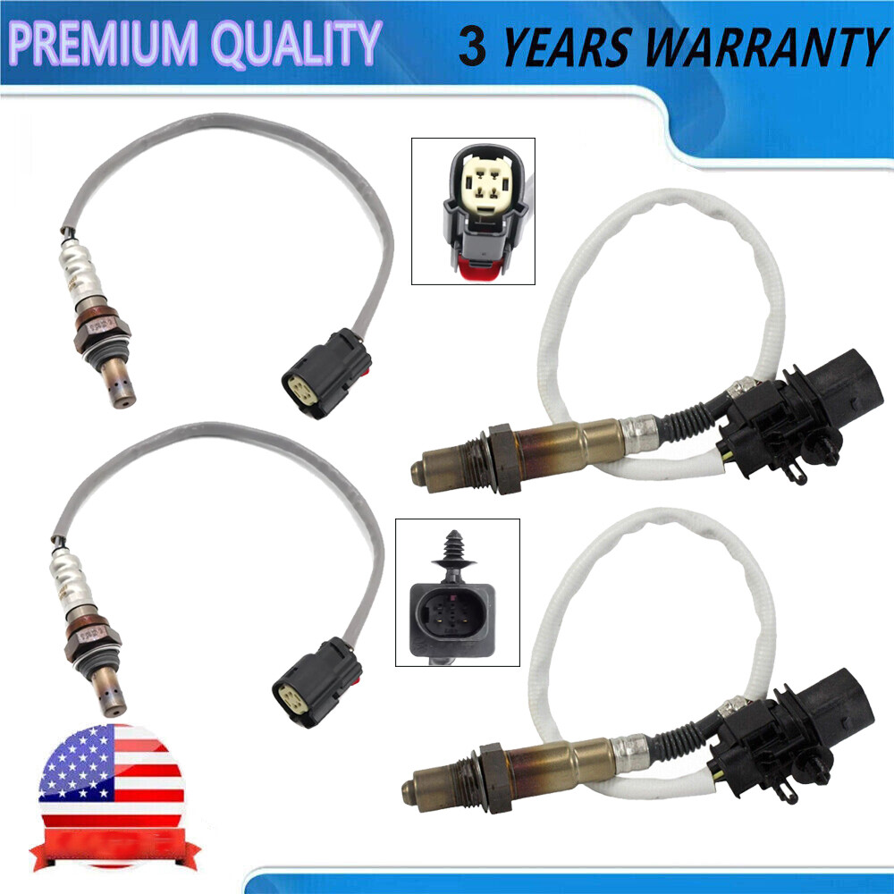 Set of 4 Oxygen Sensors For Ford 2011-14 Mustang 5.0L 2011-2012 Taurus ...
