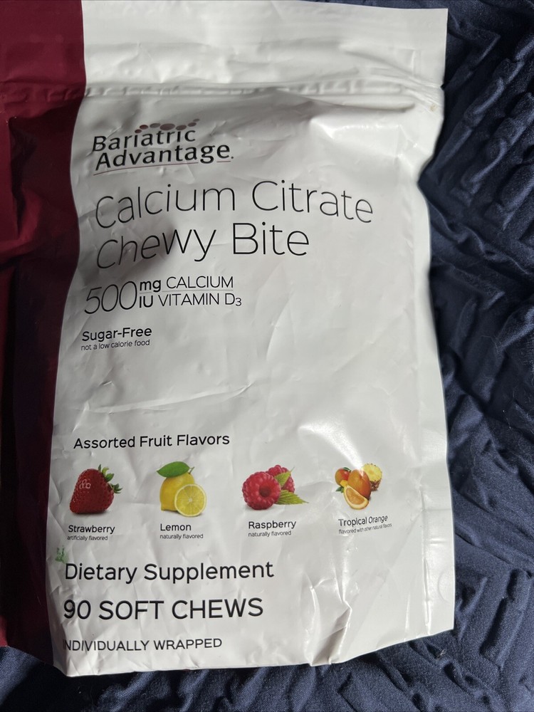 Calcium Citrate Chewy Bite, Sugar-Free, Assorted Fruit, 90 Soft Chews ….A