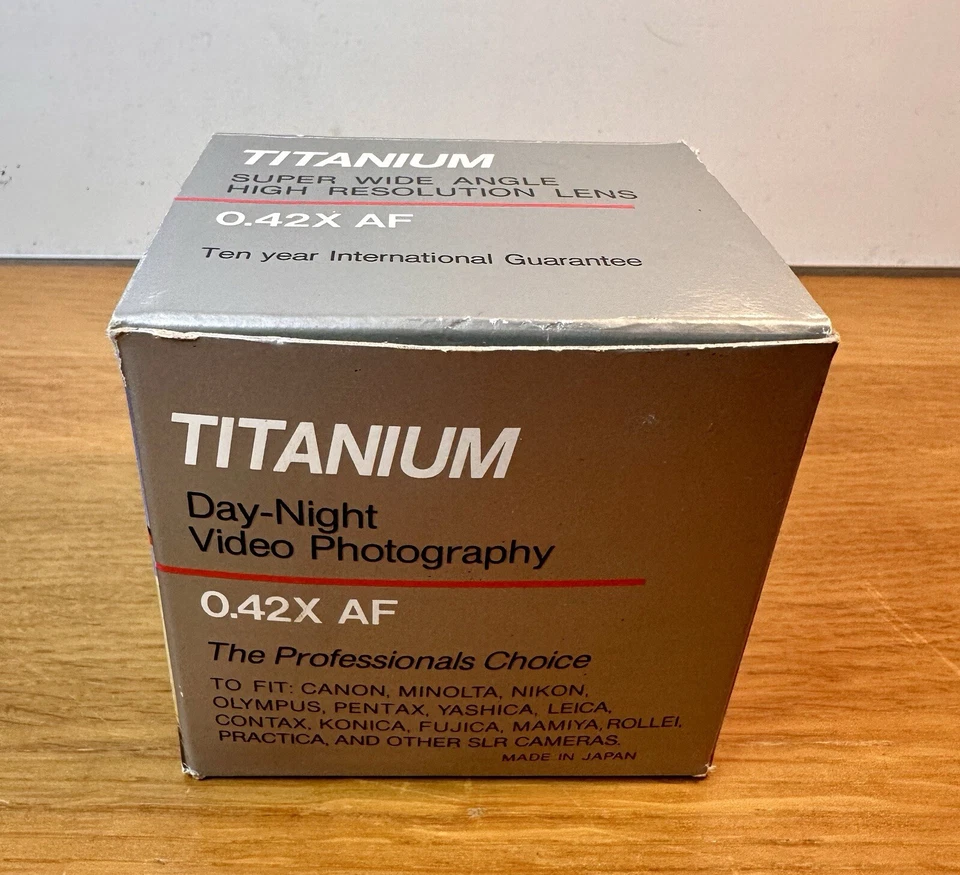 Titanium I.R. Series Super Wide Lens 0.42x AF New Unused Boxed Made In Japan - Image 2 of 4
