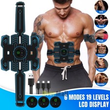 EMS Abdominal Muscle Toning Trainer ABS Stimulator Toner Fat Burner Shaper Belt