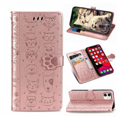 Cat Dog Leather Flip Wallet Cover Case for 13 14 11 12 Pro Max XR XS 7 8 - Picture 10 of 22