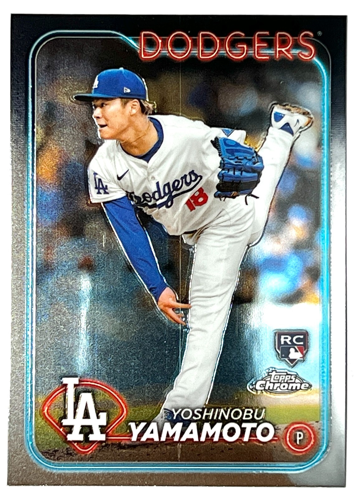 2024 Topps Chrome - #18 Yoshinobu Yamamoto (RC) LA Dodgers