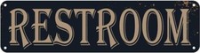 Restroom Vintage Metal Sign Bathroom Door Signs for 4x16 inches,