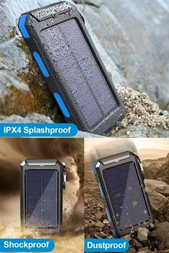 500000mAh Portable Solar Panel Dual USB External Battery Power Bank Pack Charger - Picture 11 of 12