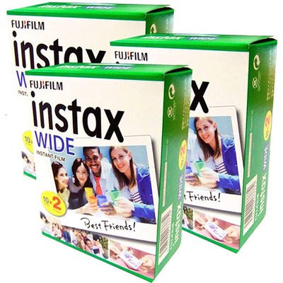 Fujifilm Instax Wide Film Instant Photo Film Kit 3 Packungen à 20 Stück (60 Foto