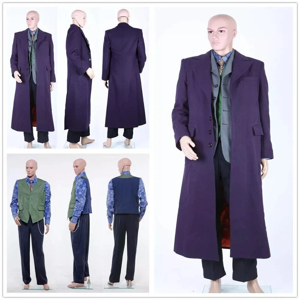 Бэтмен Темный рыцарь Джокер полный комплект униформа хлопок косплей костюм Хэллоуин - Изображение 2 из 4