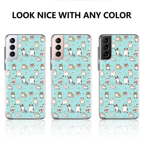 Funda TPU Suave Transparente para Samsung Galaxy S24 S23 A15 A35 A16 Divertida Gato Teléfono Cubierta - Imagen 18 de 78