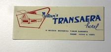NATOUR TRANSEARA  Hotel old luggage tag label JAKARTA Indonesia Asia