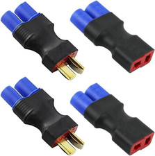4Pcs RC Lipo Battery Connector Adapter Compatible with EC3 to T Male Female Conn