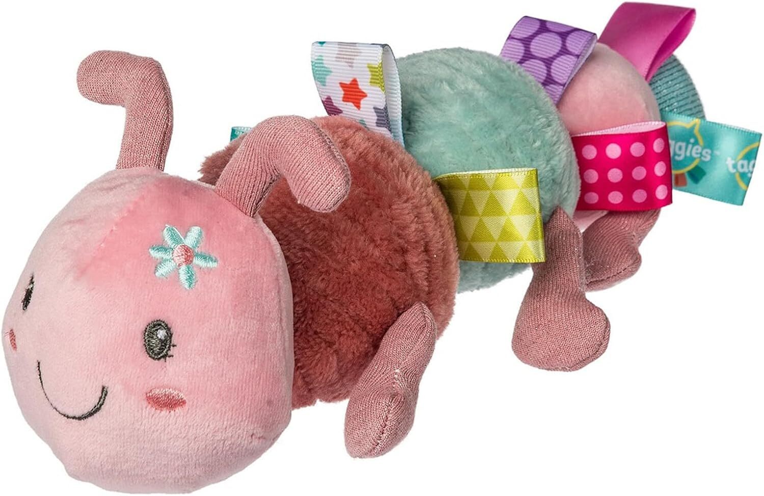 Taggies Stuffed Animal Soft Toy with Sensory Tags, 10-Inches, Camilla Caterpilla