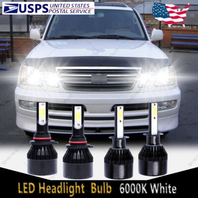 For Lexus LX470 1998-2007 - LED Headlight 9005 & H1 6000K Bulb High Low Beam C9B