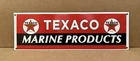 Vintage Porcelain Texaco Marine Products Sign Motor Oil Gas Wall Decor Gas Parts