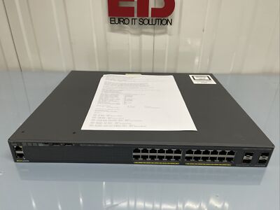 Cisco Catalyst WS-C2960X-24PS-L 24Port Managed Switched günstiger Schaden siehe Bild