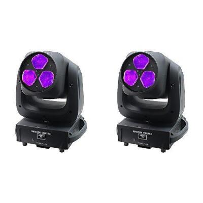 2x Equinox Vortex beweglicher Kopf 120W LED Zoom & Rotationslinse DJ Beleuchtung