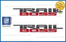 Set of 2: Silverado TRAIL BOSS decals bed side stickers graphics red black FG6A1