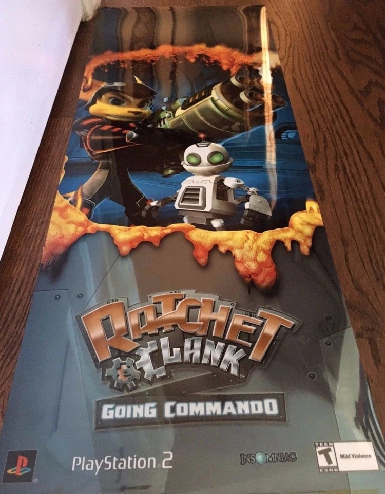 Ratchet & Clank  Going Commando Metallic Poster PlayStation 2 32" x 12.5" - Image 3 of 4