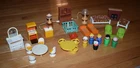 Vintage Fisher Price Little People Furniture light-up lamps crib bed chair table