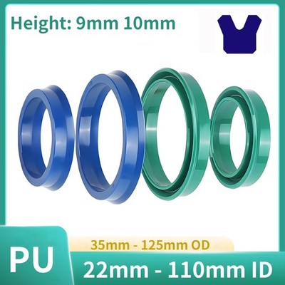 U-cup Hydraulic Ram Seal Y Seal Rod & Piston Working Cylinder Height 9mm 10mm PU