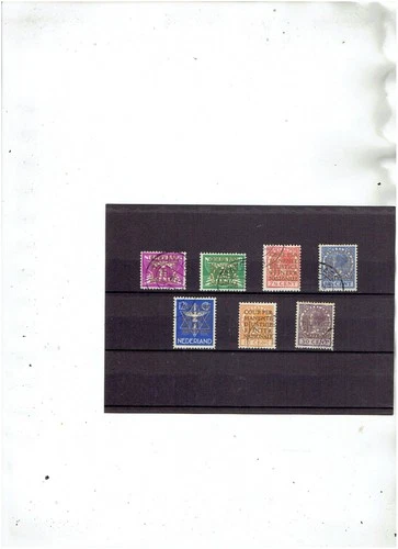 NEDERLAND DIENSTZEGELS SERIE 1934/1938 NO D9 T/M D15 GEBRUIKT