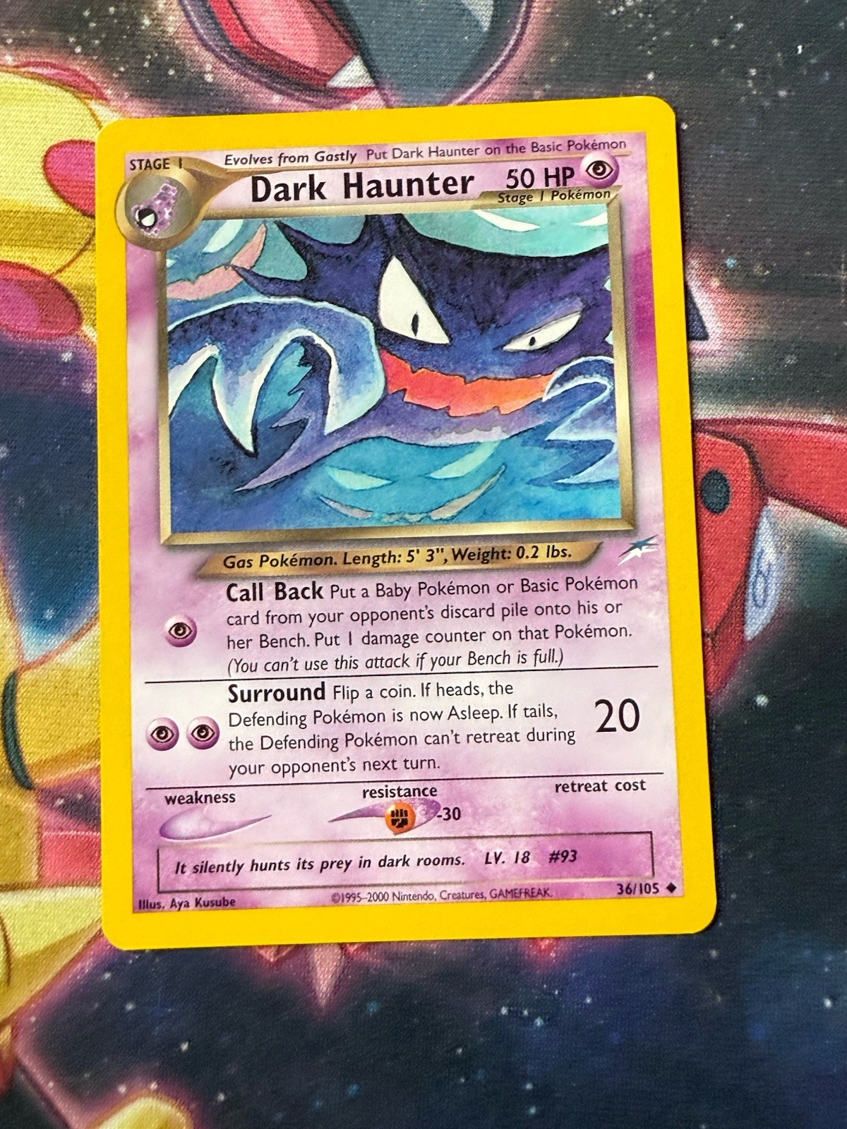 Dark Haunter 36/105 Neo Destiny Set Vintage Pokemon Card LP