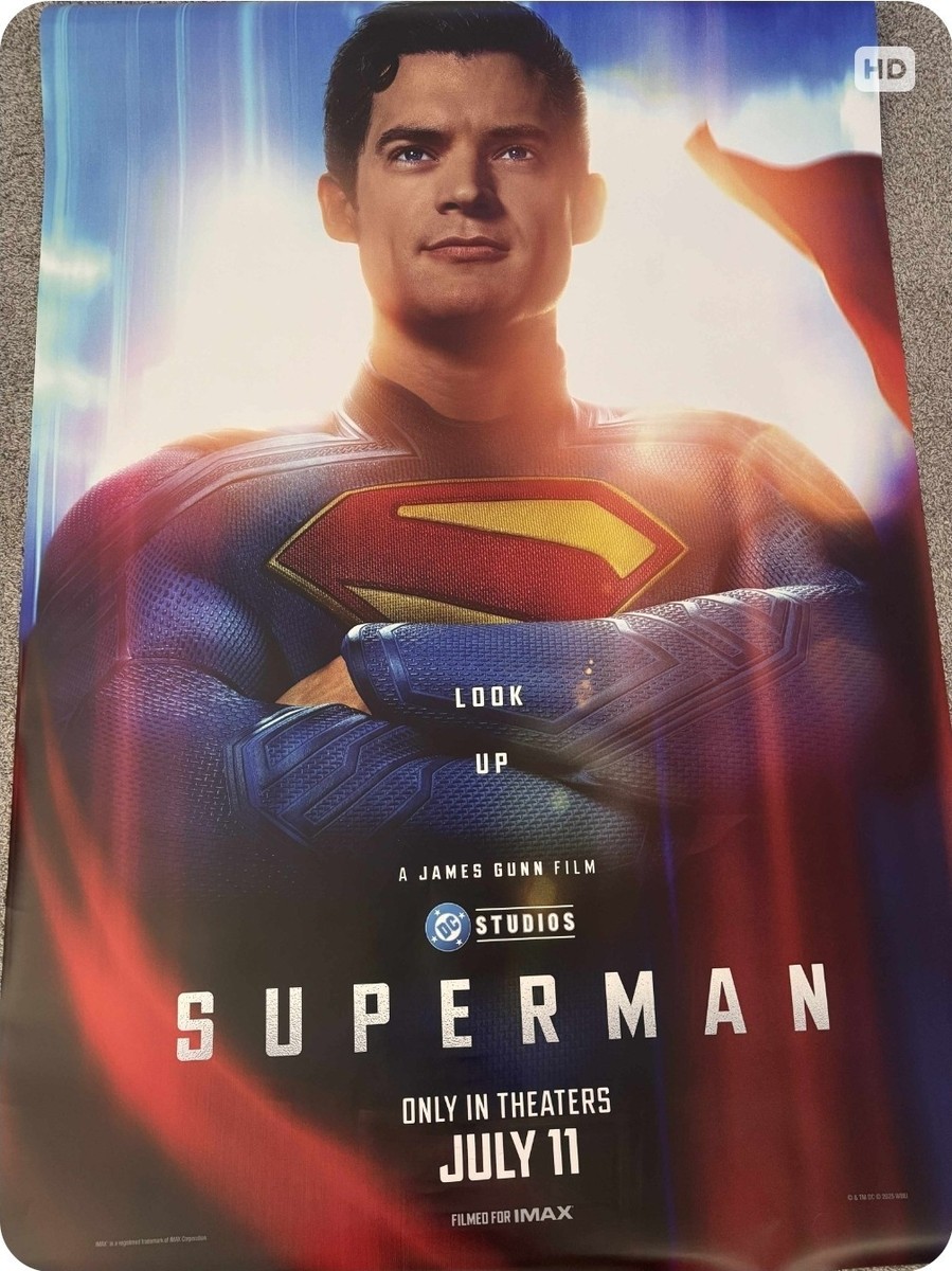 Superman” (2025) Official Movie Poster Bus Shelter DS 48” x