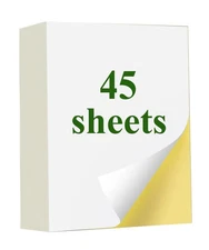 45 Sheets of Sticker Paper-White Matte Printable for Inkjet Printer Full Labels