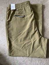Mens Farah Trousers Hawtin Technical Relaxed Tapered Khaki XXL Walking BNWT