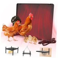 Smart 75W Chick Heater with Timer  Adjustable Thermostat, Chicken Coop Heater