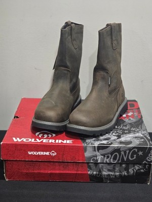 Wolverine Men Floorhand Waterproof 10'' Wellington Work Boots Leather Size 11.5 