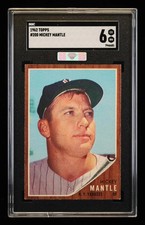 1962 Topps Mickey Mantle #200 SGC 6