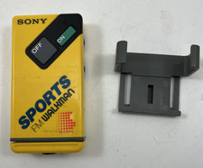 Sony Sports SRF-4 FM Walkman Radio Yellow Tested Working