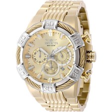 Invicta Men's Watch Bolt Quartz Chronograph Gold Tone Dial Bracelet 49906
