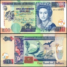 Belice 100 dólares, 2021, P-71e, UNC